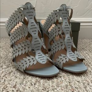 Anthropologie Eight Fifteen Laser Cut Heels
